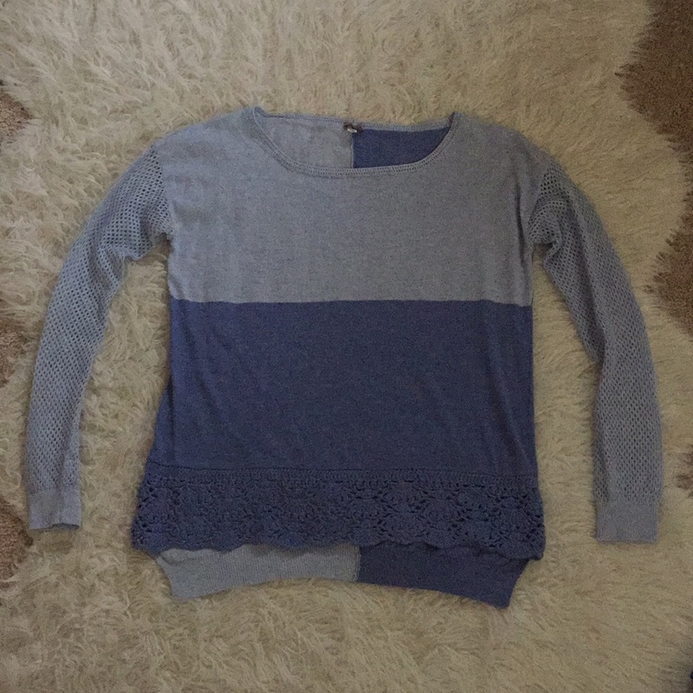 Blue Long Sleeve Top